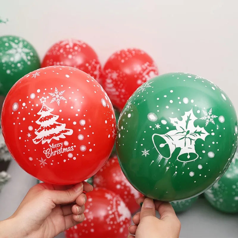 Festive Elk & Tree Christmas Balloons - 10/40 Pcs - Image 21