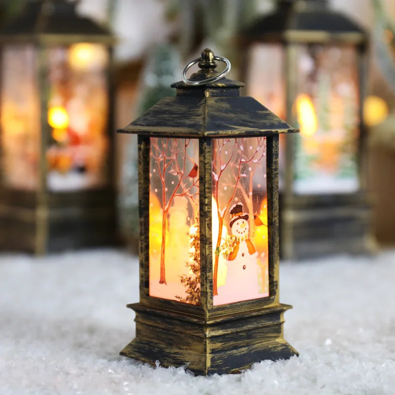 Charming LED Lanterns: Santa, Snowman & Elk Decor - Image 22