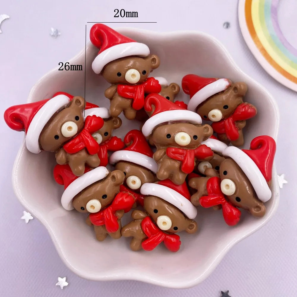 Colorful Santa & Snowman Christmas Figurines - 10PC Set - Image 14