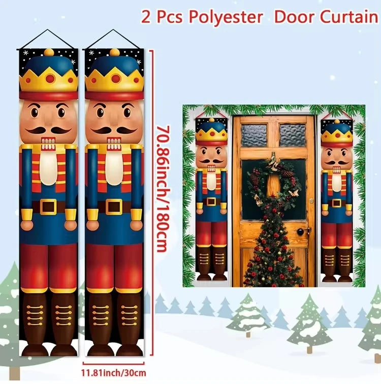 Festive Santa Claus Christmas Door Banner Decor - Image 8