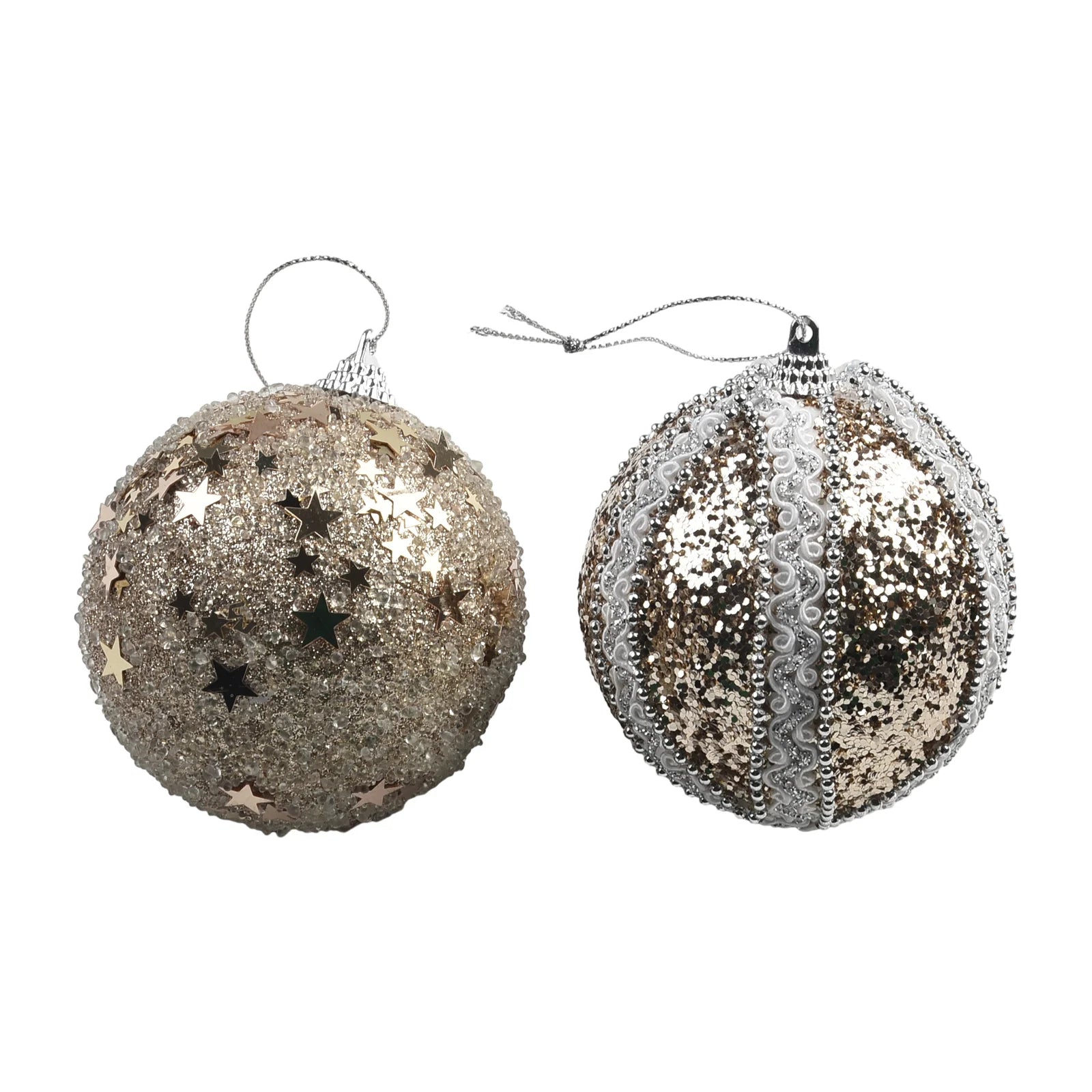 Elegant Christmas Tree Balls in Rose Gold & Silver - Image 32