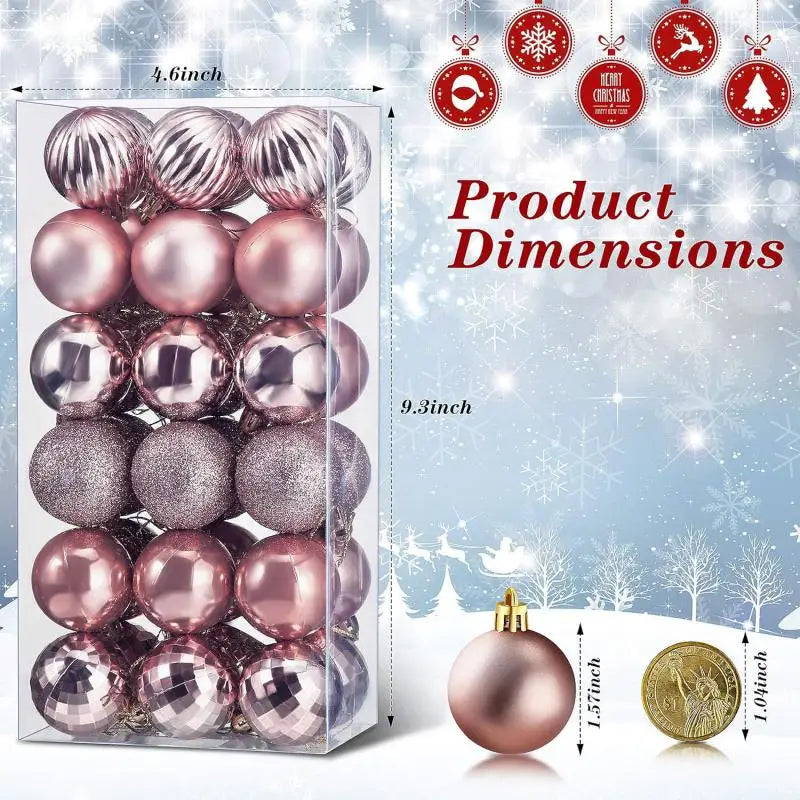 Unbreakable Shatterproof Christmas Baubles - Bulk Set