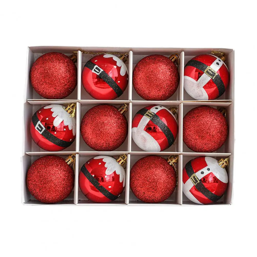 Vibrant 12-Pc Shatterproof Christmas Tree Ornaments - Image 6