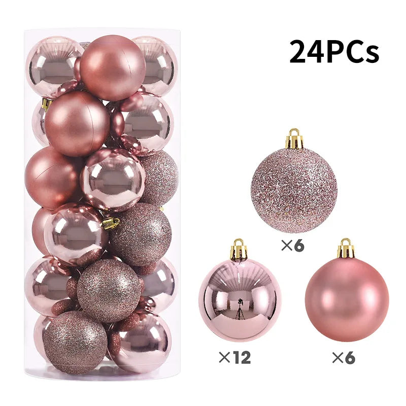 24PCS Festive Christmas Tree Ornament Set - Image 6