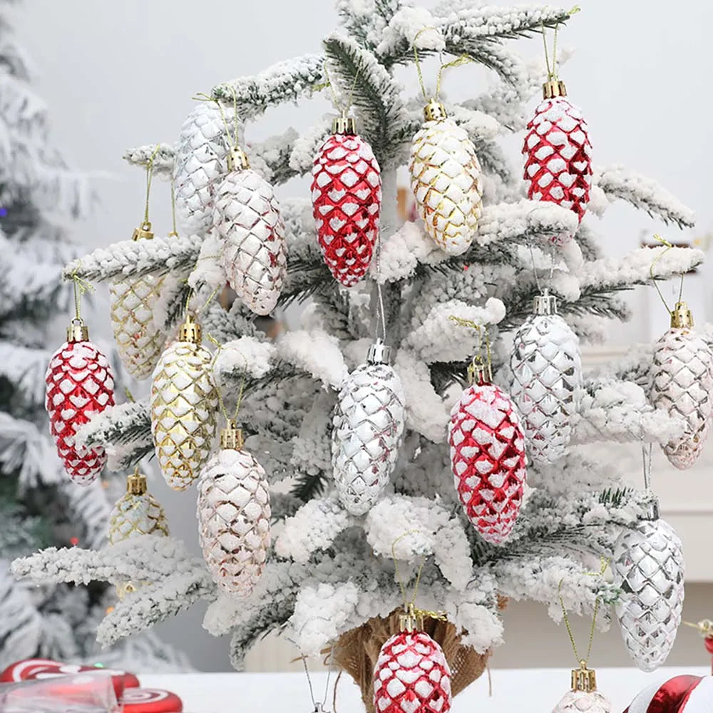 Festive Red & Gold Candy Cane Tree Ornaments - Image 15