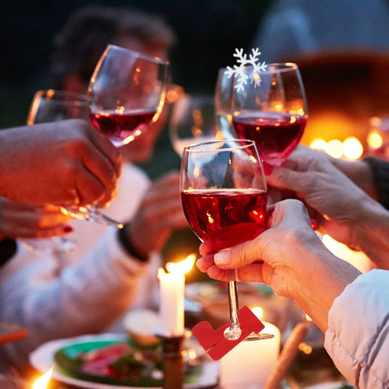 20 Christmas Wine Cup Glass Rings for Festive Decor - Image 24