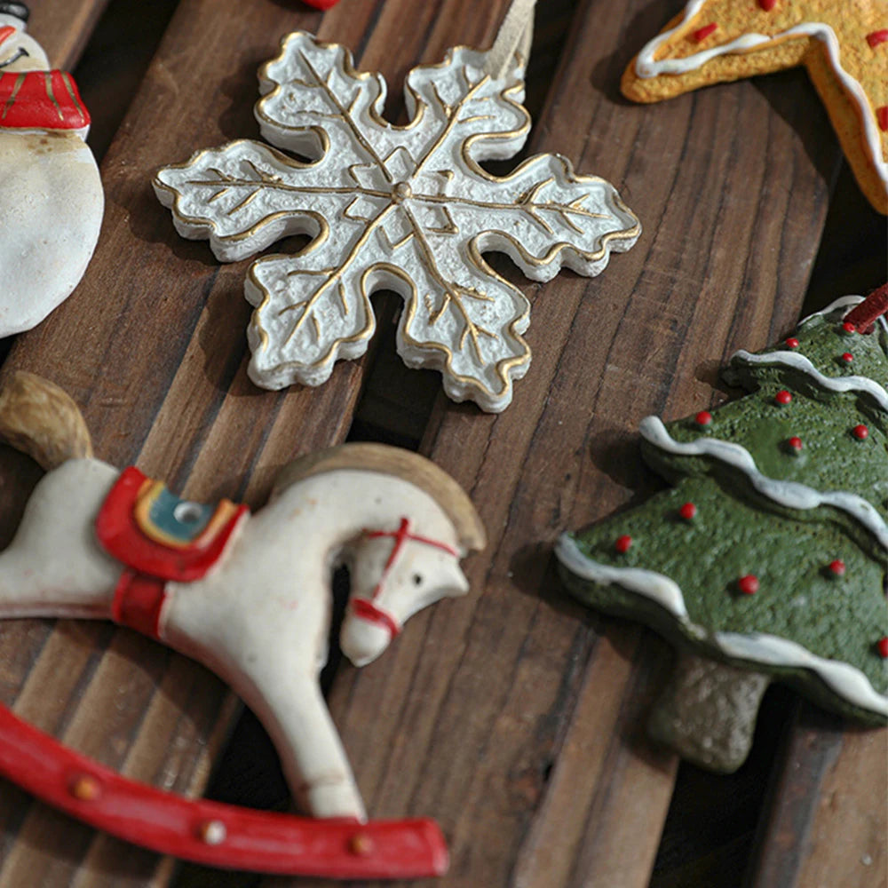 Charming Resin Santa Claus Tree Ornaments for Christmas - Image 3