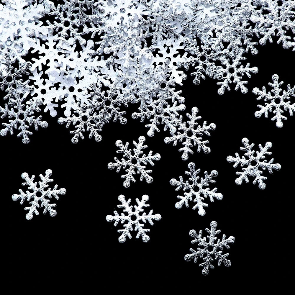 300/600 Pcs 2cm Christmas Snowflake Confetti Decorations - Image 11