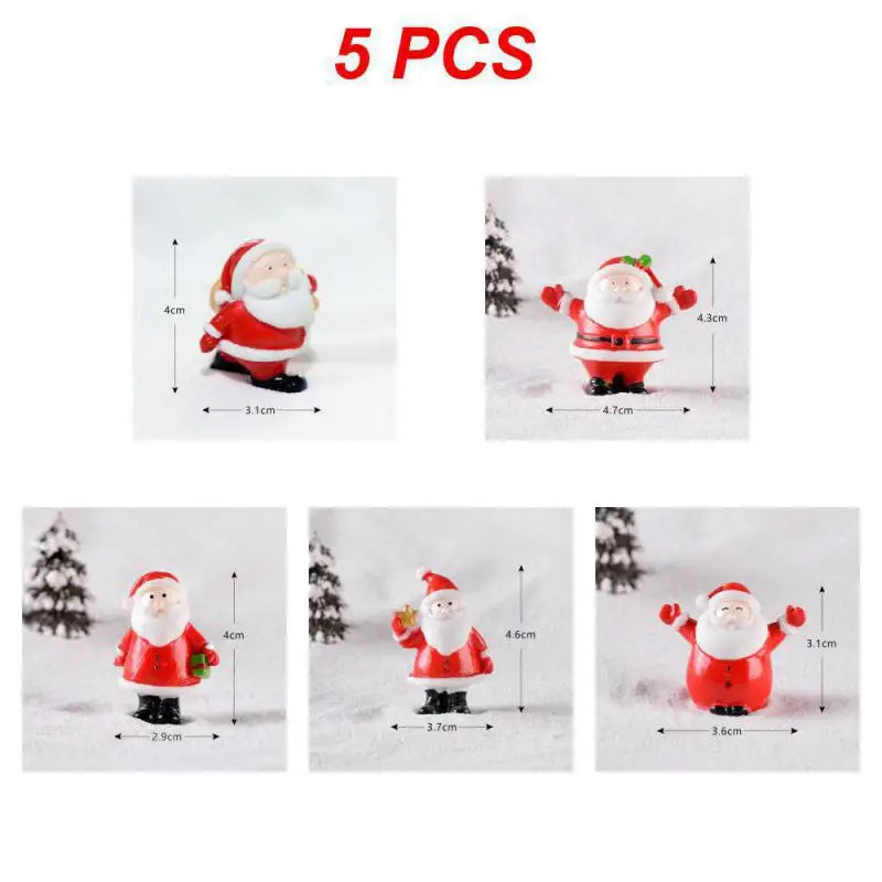 Festive Mini Resin Santa, Snowman & Elk Ornaments - Image 29