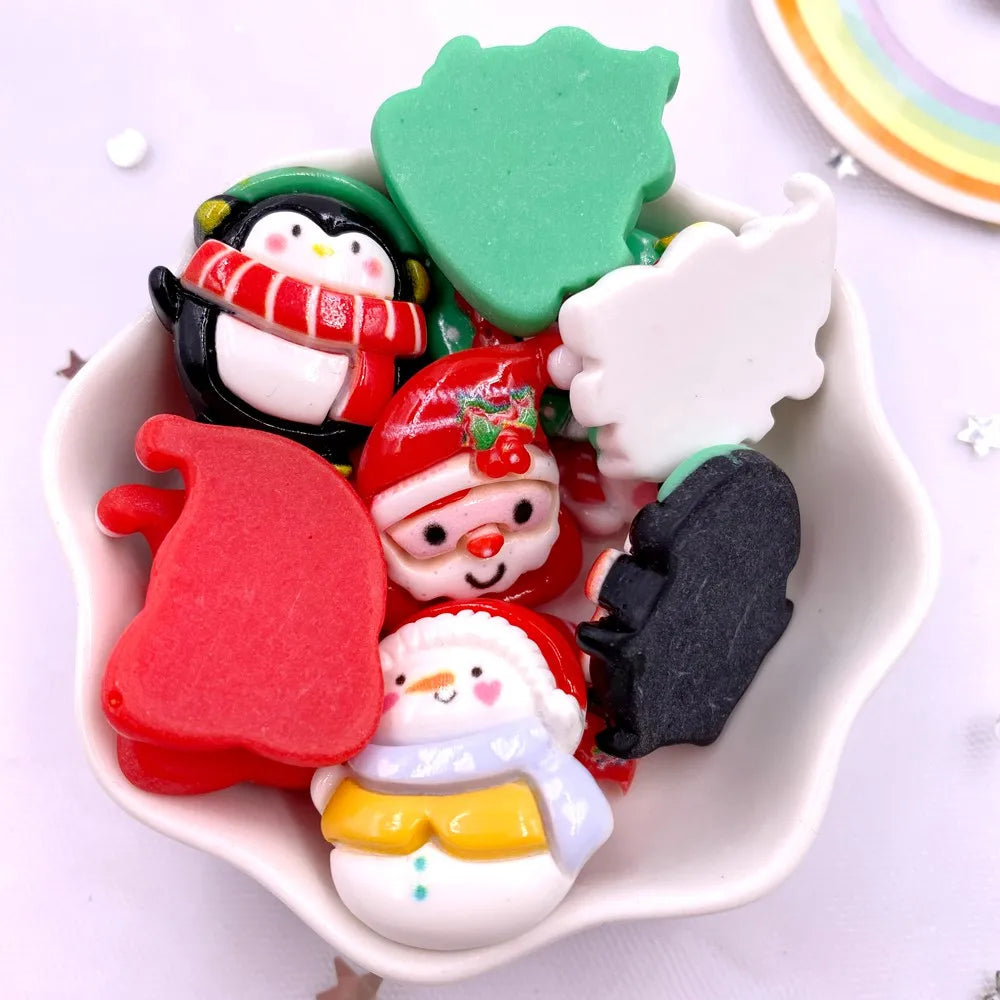 Colorful Kawaii Christmas Tree Animal Figurines - 10PCS - Image 11