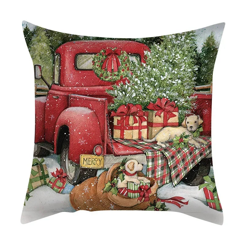 Festive Santa & Elk Pillowcase for Holiday Decor - Image 14