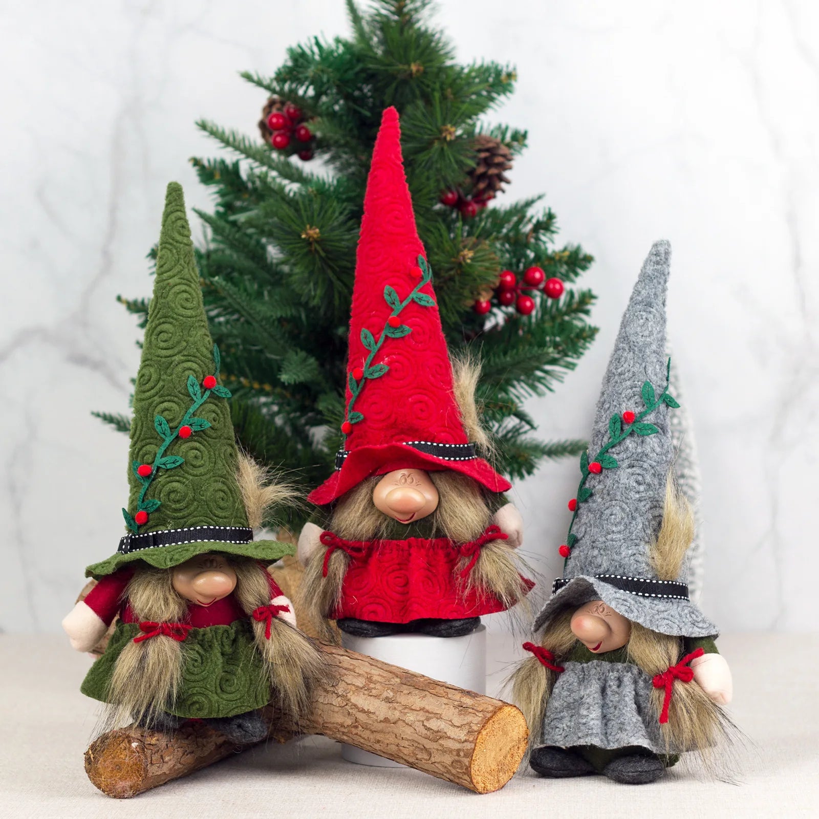Charming Gnome Doll Ornament for Christmas Tables