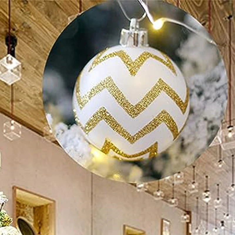 30PCS Shatterproof Gold & White Christmas Ornaments - Image 5