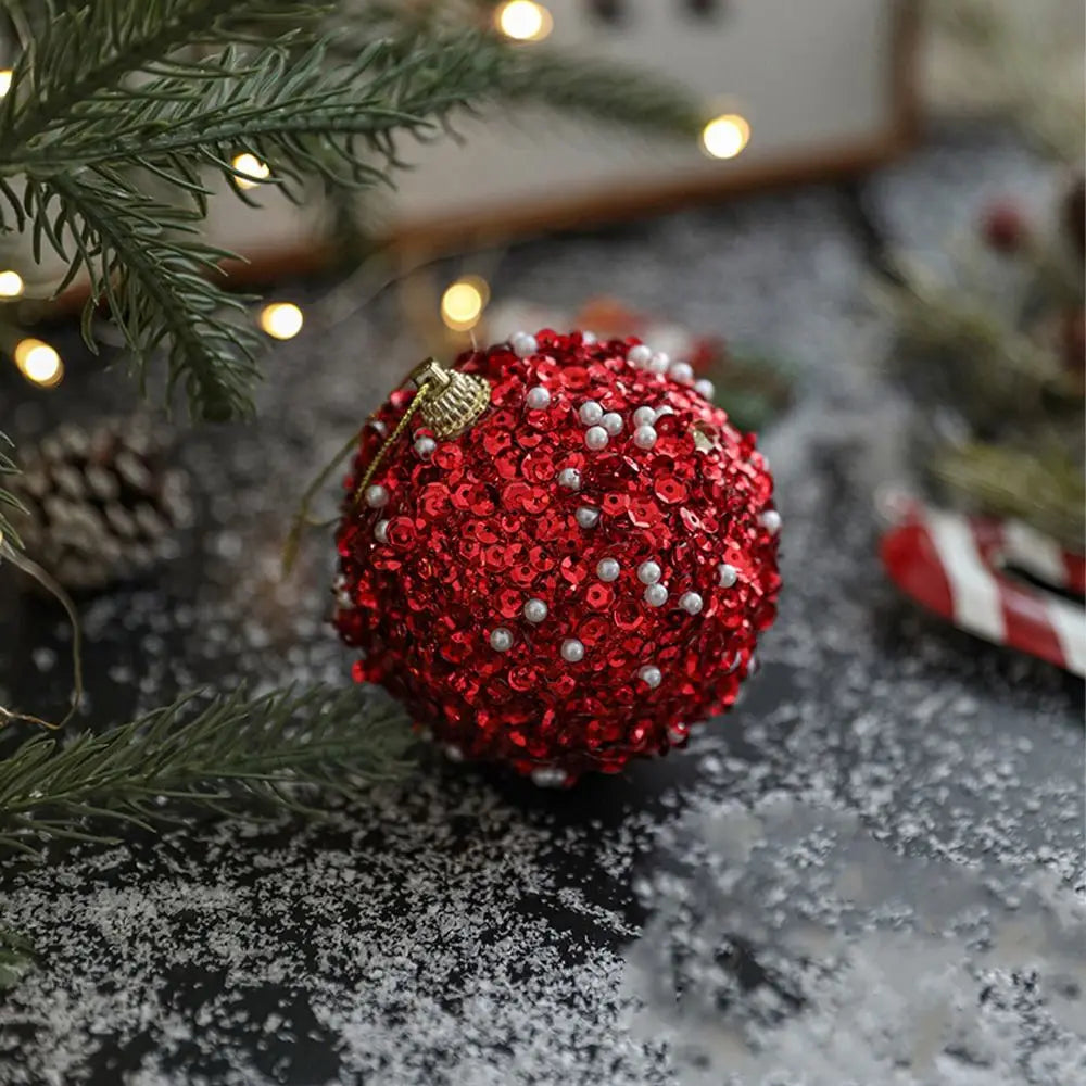 Colorful Shatterproof Foam Sequin Christmas Ornaments - Image 18