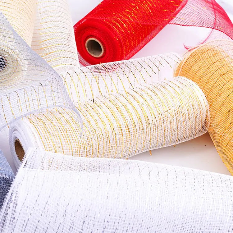 Gorgeous Gold & Silver Mesh Christmas Ribbons - Image 19