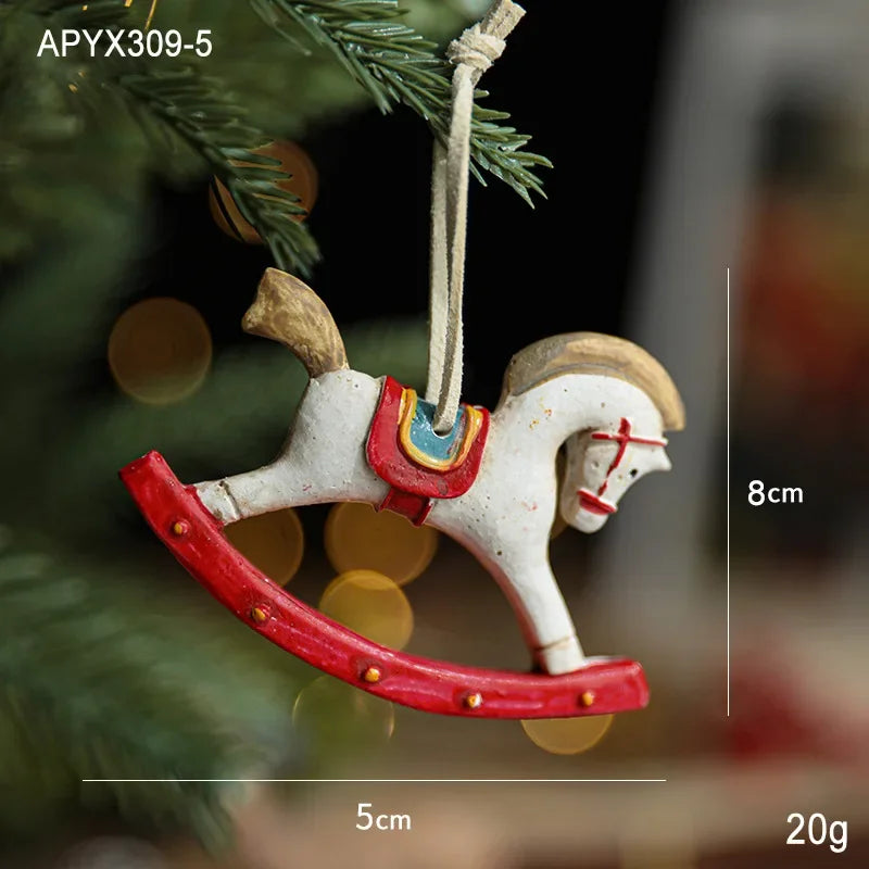 Charming Resin Santa Claus Tree Ornaments for Christmas - Image 4