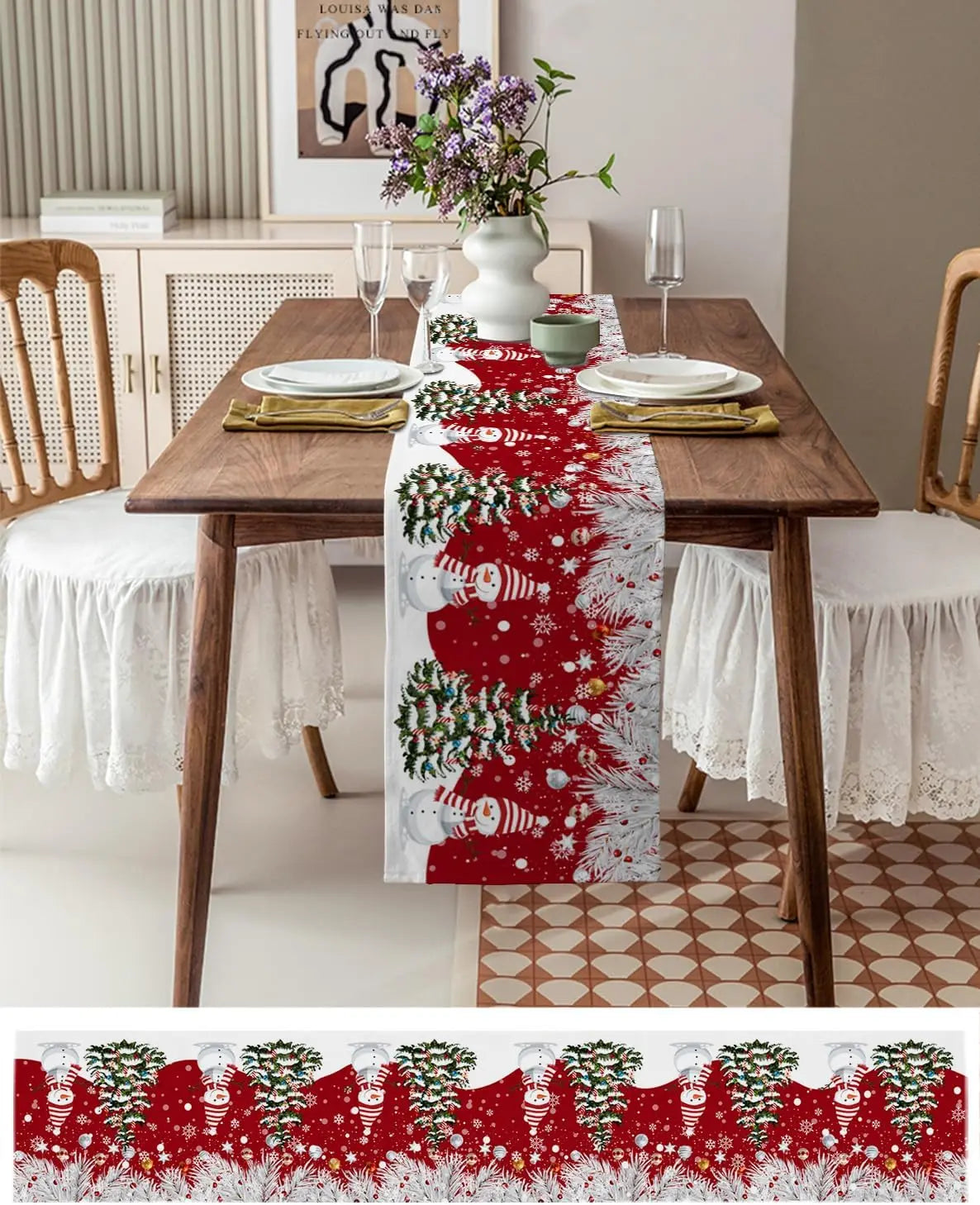 Festive Snowflake Table Runner for Christmas Cheer - Image 12