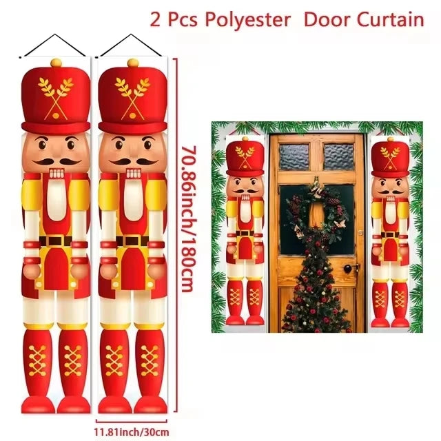 Festive Santa Claus Christmas Door Banner Decor - Image 26