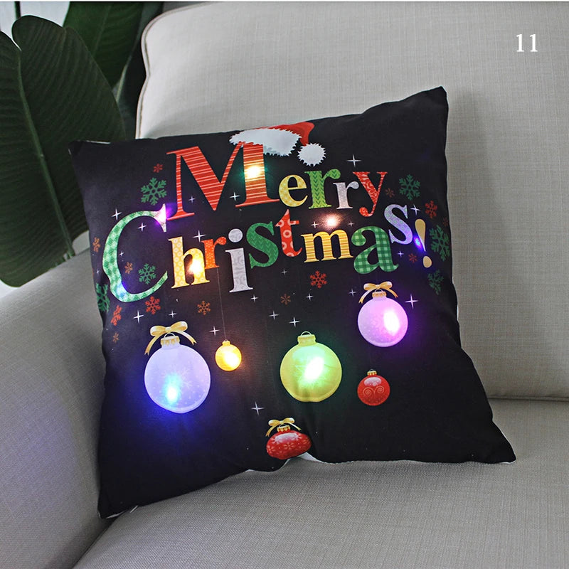 Christmas Santa LED Cushion Cover for Holiday Cheer - Image 10