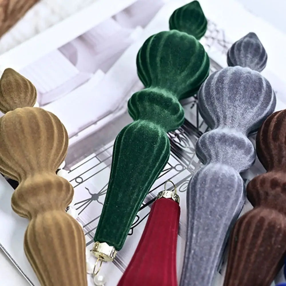 6pcs Shatterproof Velvet Christmas Gourd Ornaments - Image 16