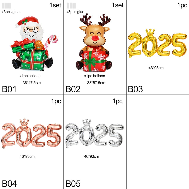 Festive 3D Christmas Elk Santa Balloon Decoration - Image 17