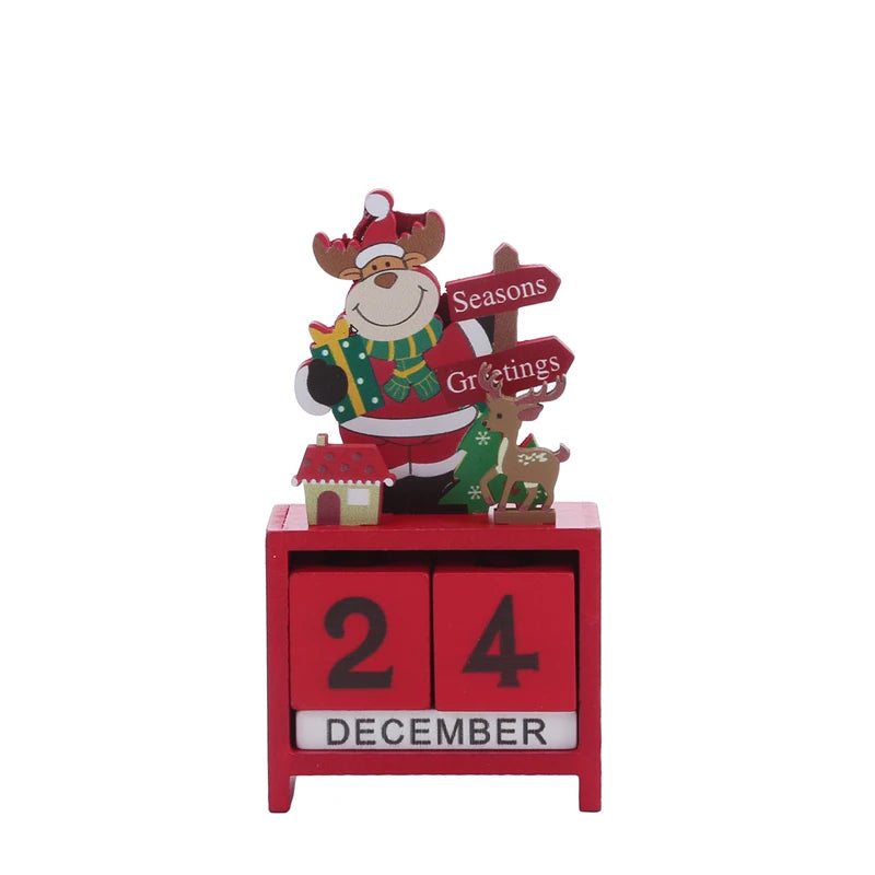 Festive Wooden Countdown Calendar - Santa & Friends - Image 5