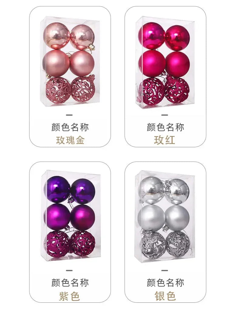 Vibrant 6-Pack Christmas Tree Hanging Ornaments - Image 10