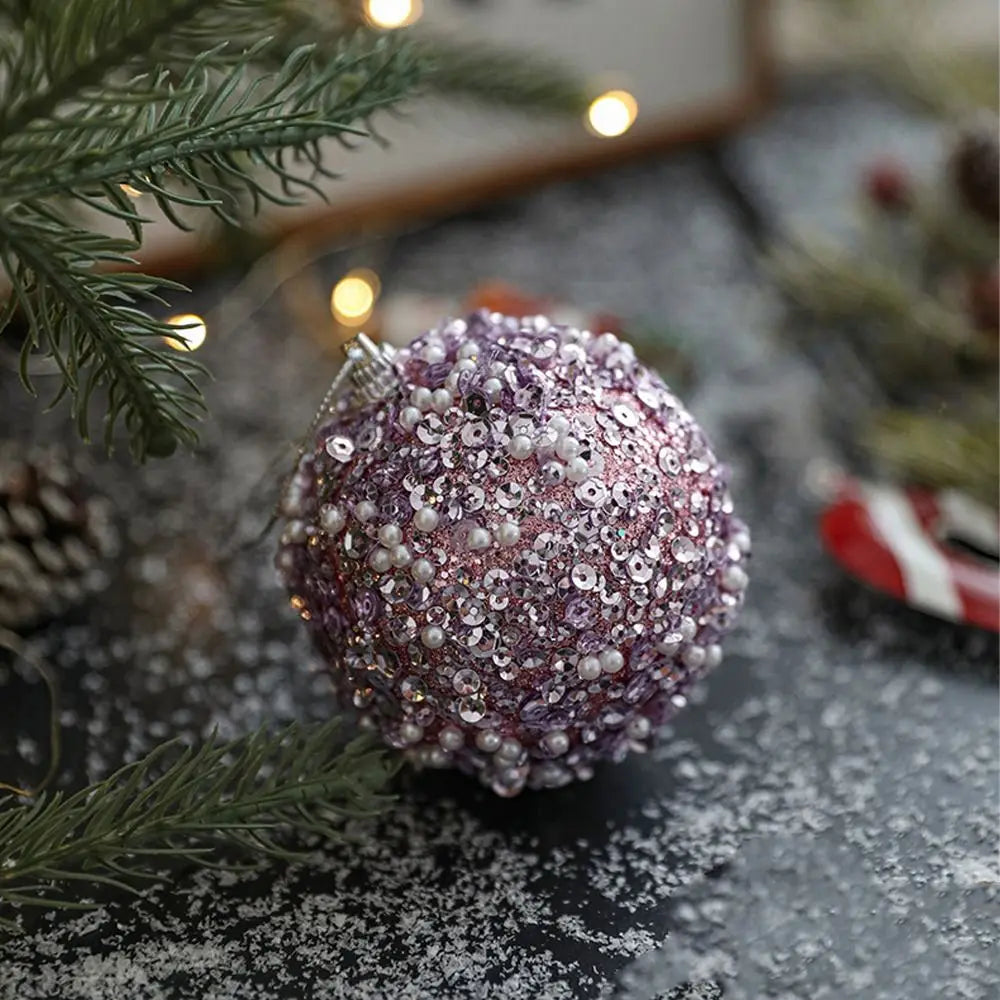Elegant Shatterproof Foam Sequin Christmas Ornaments - Image 7