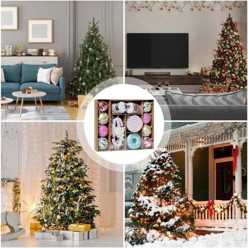 70-Piece Electroplated Christmas Tree Ornament Set - Image 15