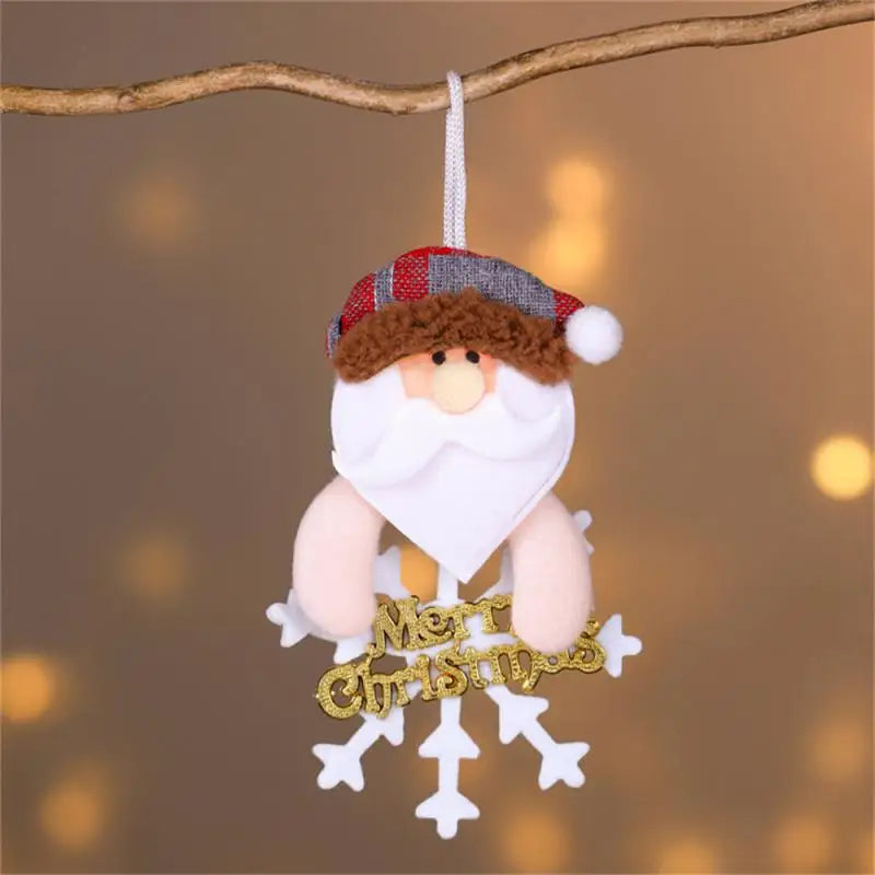 Festive Plush Santa, Snowman & Elk Ornaments - Image 4