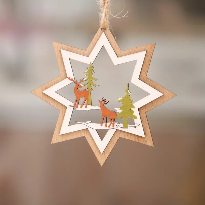 Charming Wooden Gnome Christmas Ornament Decoration - Image 16