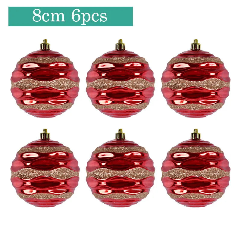 Festive DIY Christmas Tree Decoration Balls - 4-6pcs - Image 12