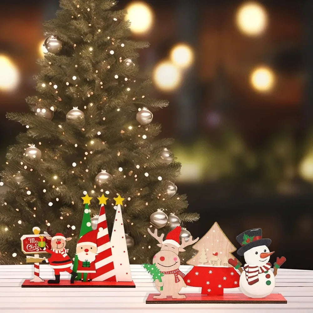 Charming Christmas Wooden Ornaments for Festive Decor - Image 7