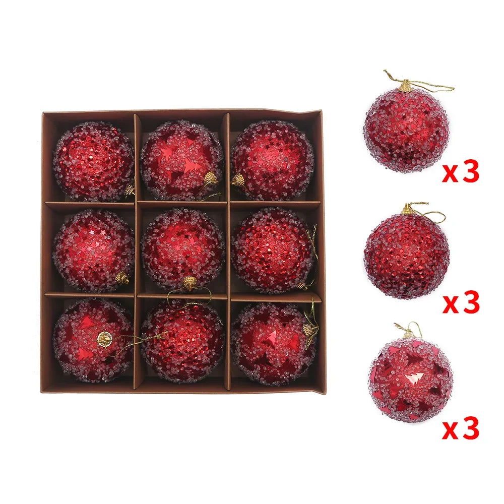 Stunning Crystal Christmas Tree Ornaments - 8cm - Image 7