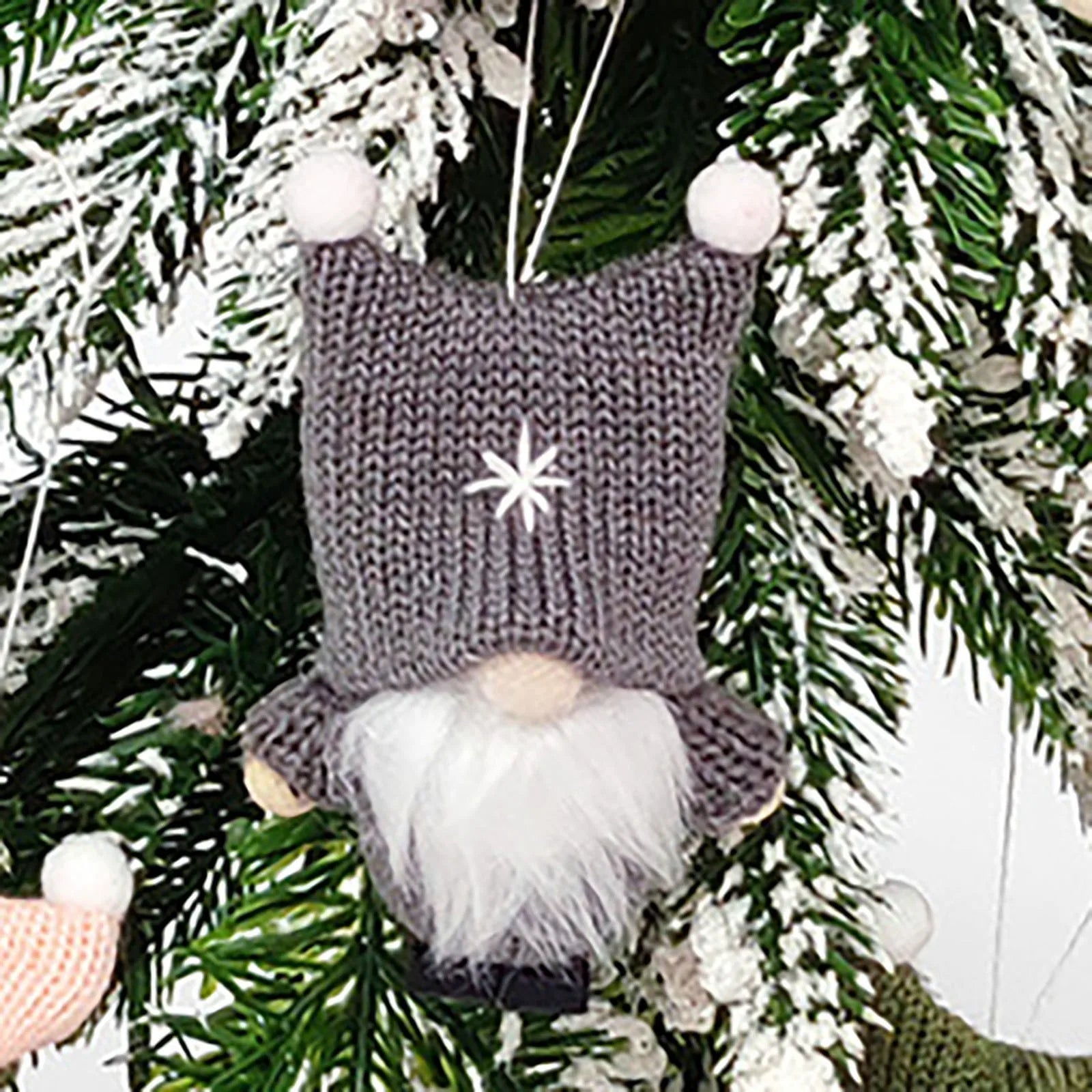 Cute Handmade Christmas Gnome Plush Hanging Decoration - Image 2