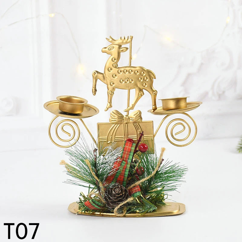 Charming Christmas Wrought Iron Candle Holders - Image 17