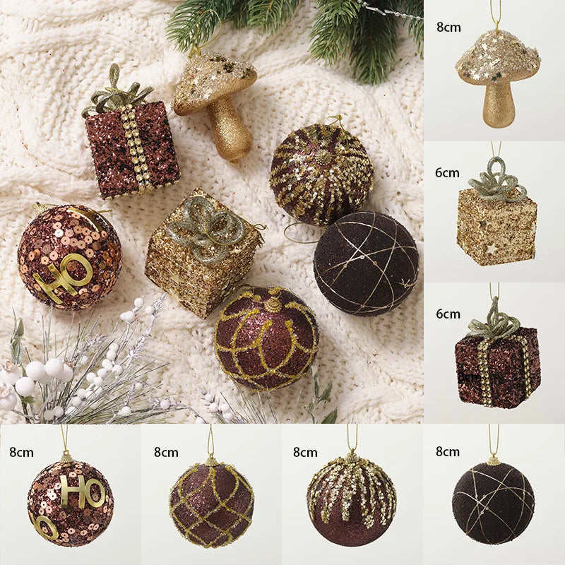 Elegant Champagne Bauble Ornaments for Christmas Decor - Image 49