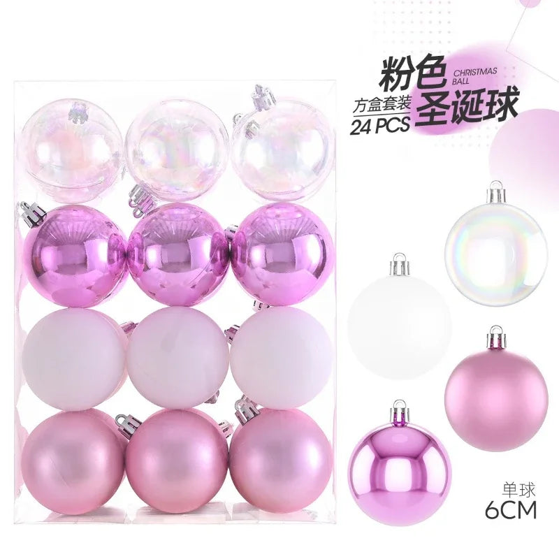 24-Piece Transparent Christmas Ball Ornaments Set - Image 5