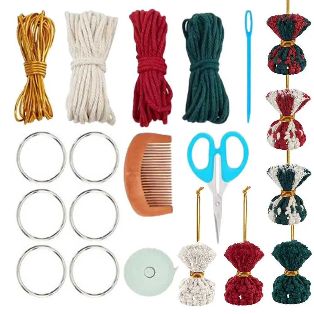 DIY Handmade Macrame Christmas Ornaments Kit - Image 6