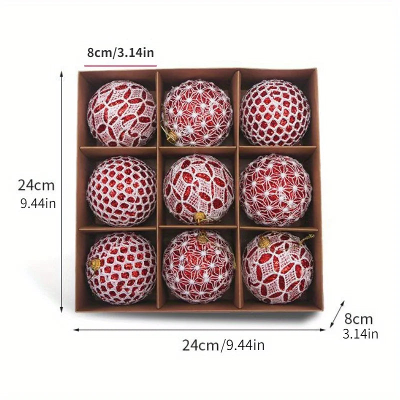 Colorful 9-Piece Christmas Tree Ornament Set - Image 16