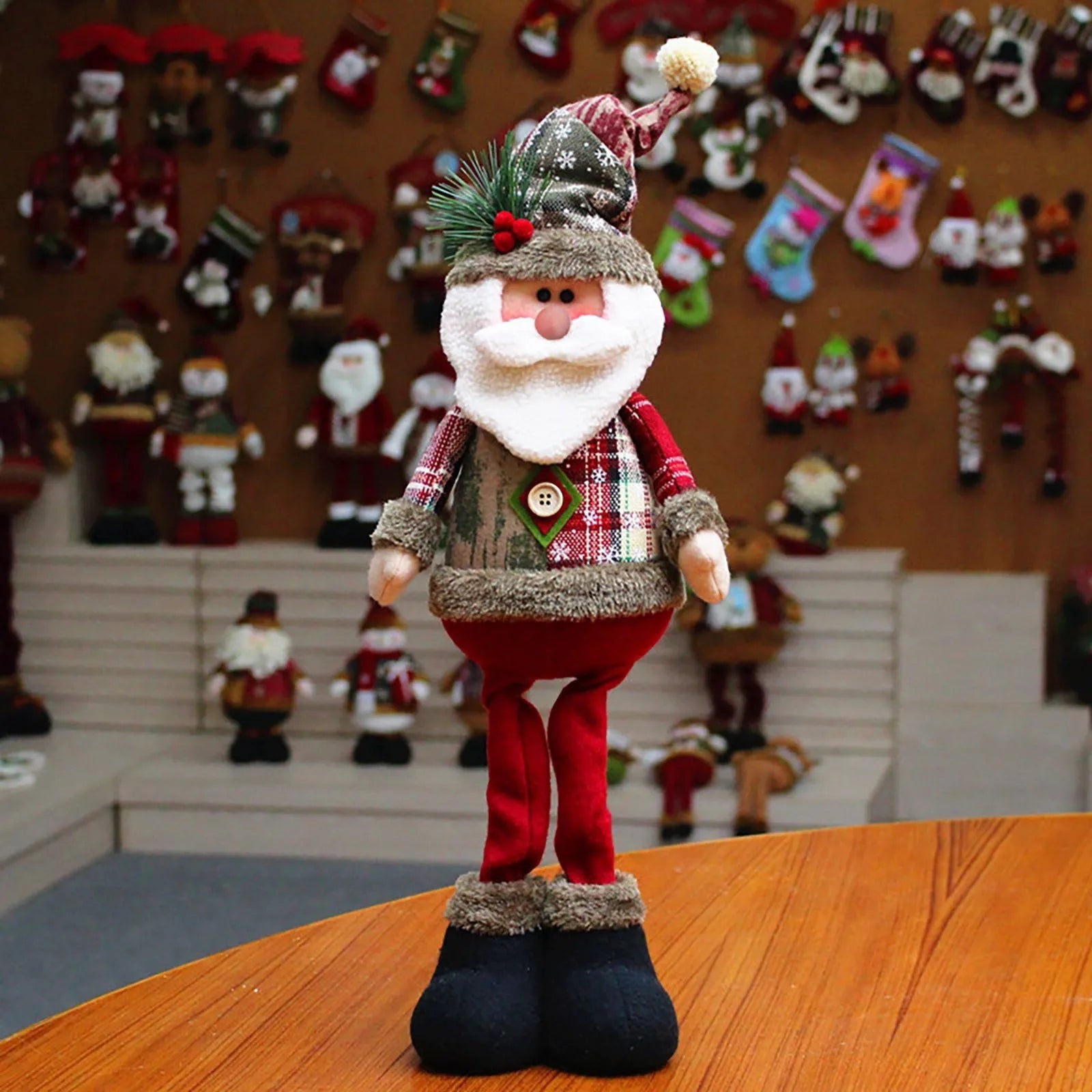 Festive Christmas Dolls: Reindeer, Snowman & Santa Decor - Image 4