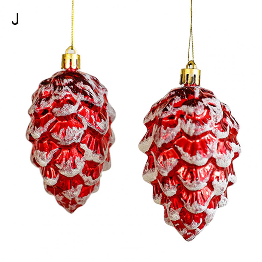 Charming Santa Mushroom Donut Tree Ornaments - 2 Pack - Image 35