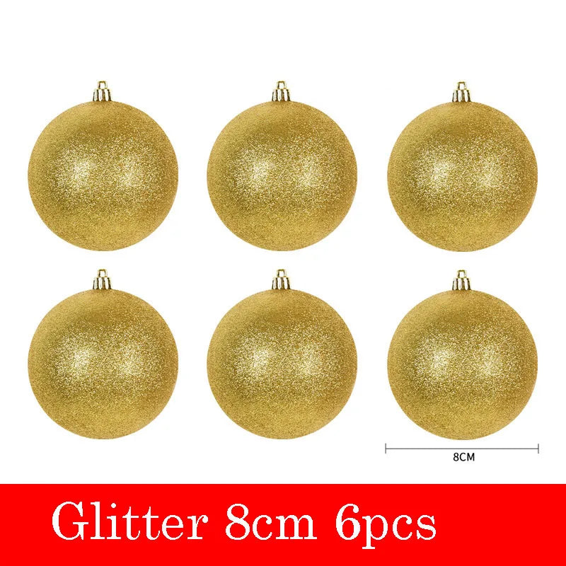 Sparkling Gold Christmas Decorative Hanging Ornaments - Image 29