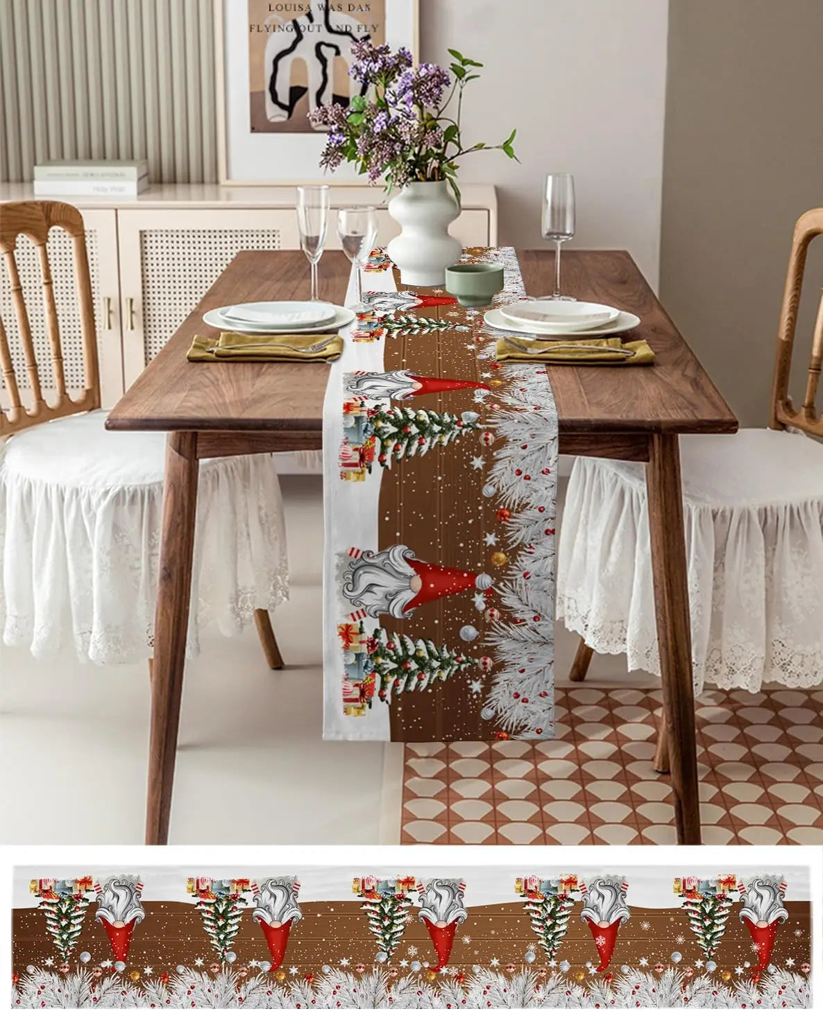 Festive Snowflake Table Runner for Christmas Cheer - Image 19