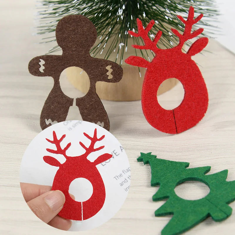 20 Christmas Wine Cup Glass Rings for Festive Decor - Image 26