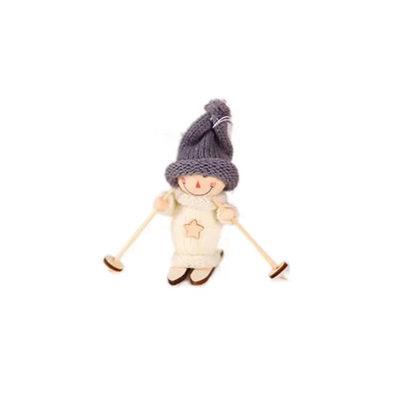 Charming Wooden Ski Dolls for Christmas Tree Decor - Image 20