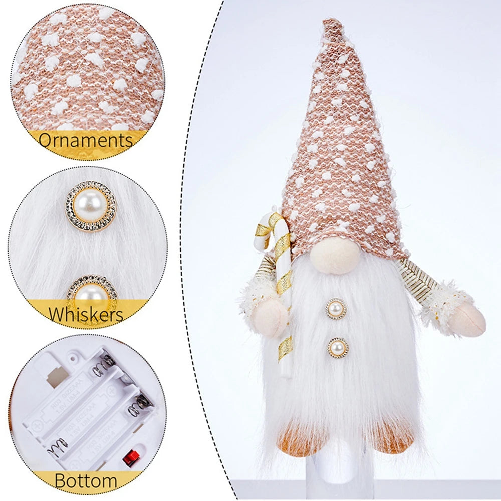 LED Glowing Christmas Gnome with Long Beard - Image 27