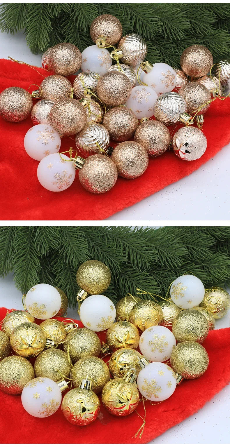 30pcs Multicolor Christmas Balls Set for Festive Decor - Image 22