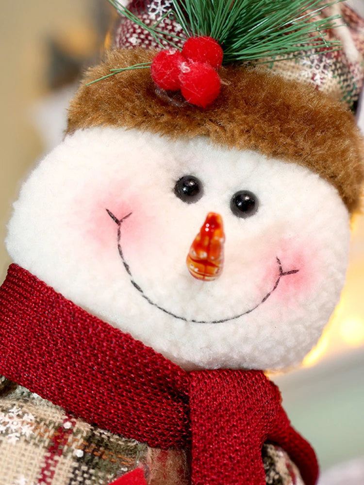 Festive Santa & Snowman Plush Decor for Kids - Image 4