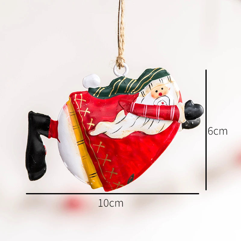 Charming Vintage Christmas Iron Pendant Ornaments - Image 4